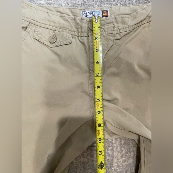 Old Navy Y2K Tan Khaki Wide Leg Ladies Cotton Chino Pants Size 6 Low Rise - Picture 3 of 10